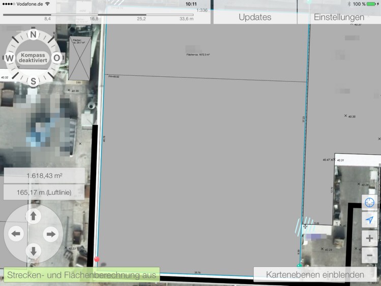 Luftbild mit Überdeckung durch Themenkarte (App)